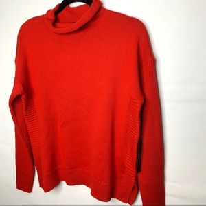 TAHARI | mock neck knit sweater red small NWT